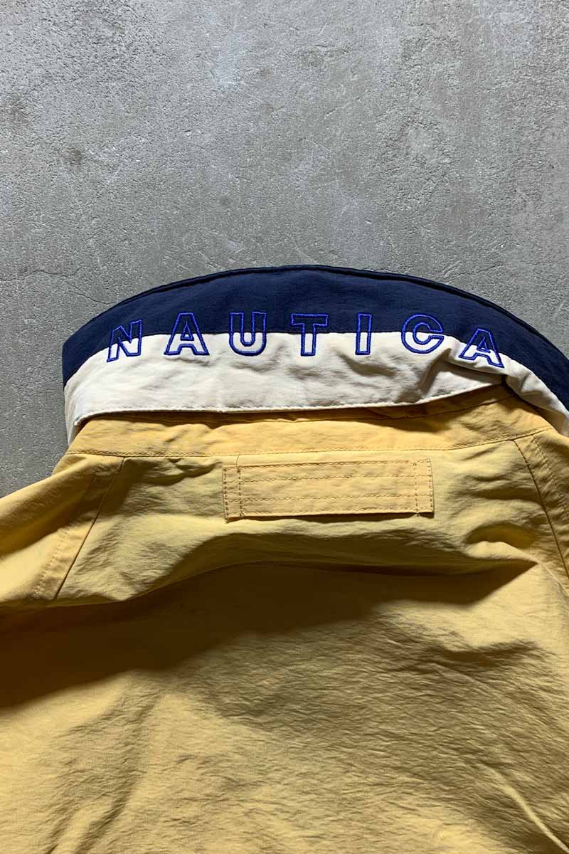 90'S NYLON SAILING JACKET / YELLOW [SIZE: L USED]