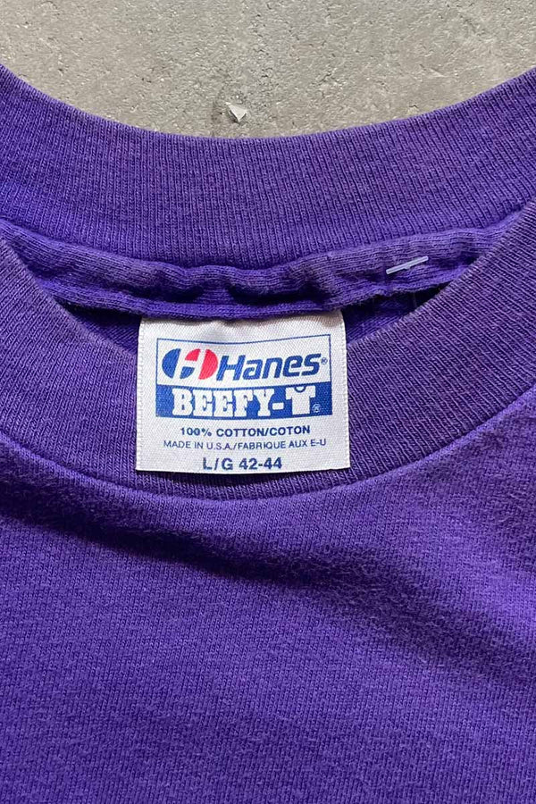 MADE IN USA 90'S S/S HARD ROCK SAN FRANCISCO PRINT T-SHIRT / PURPLE [SIZE: L USED]