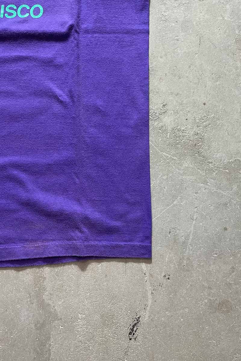 MADE IN USA 90'S S/S HARD ROCK SAN FRANCISCO PRINT T-SHIRT / PURPLE [SIZE: L USED]