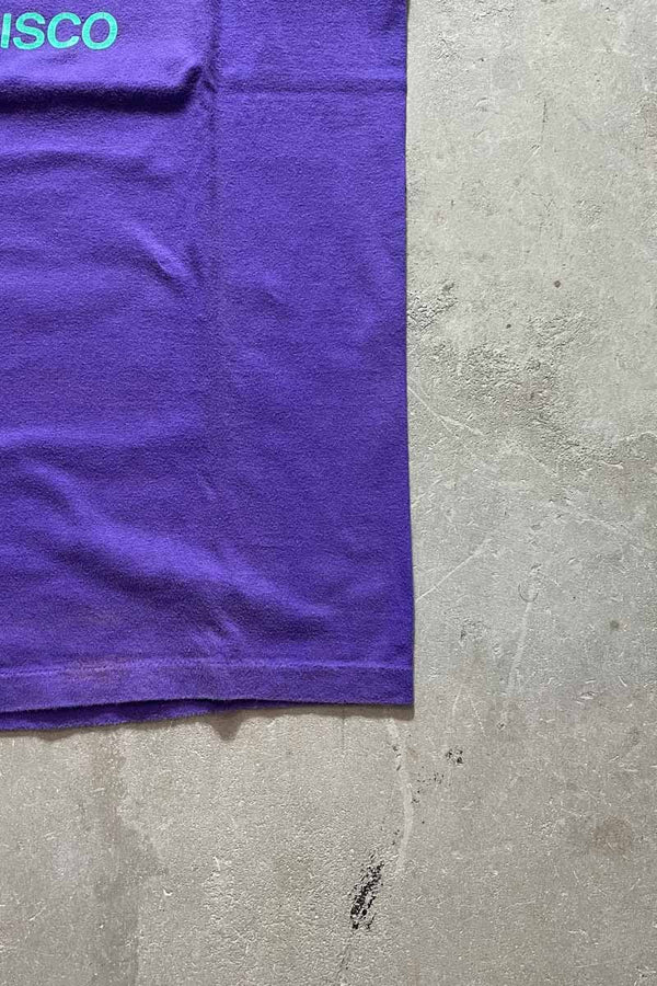 MADE IN USA 90'S S/S HARD ROCK SAN FRANCISCO PRINT T-SHIRT / PURPLE [SIZE: L USED]
