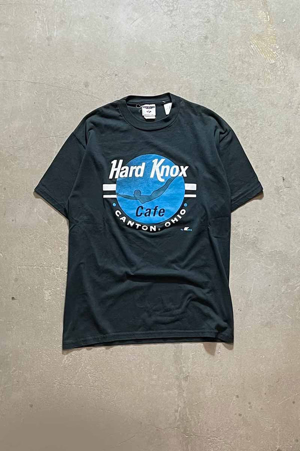 S/S HARD KNOX CAFÉ PRINT ADVERTISING T-SHIRT / BLACK [SIZE: L USED]