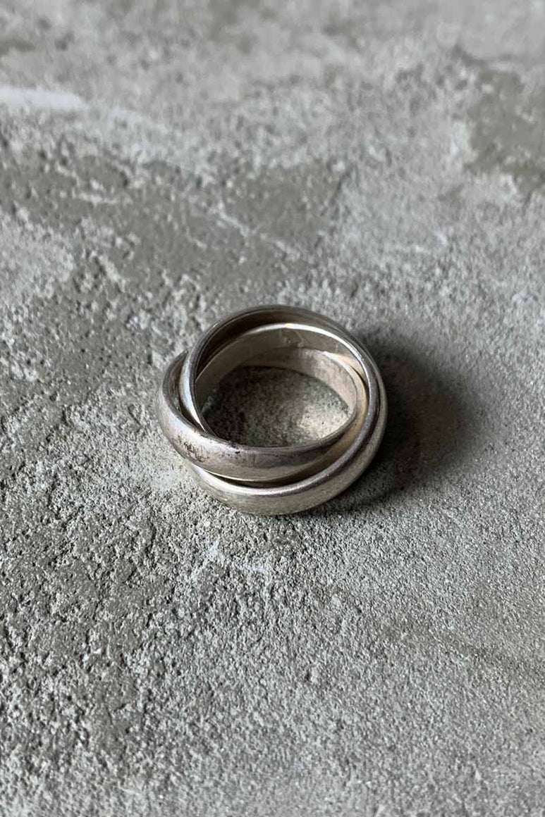 MADE IN MEXICO 925 SILVER 3 RINGS [SIZE: 8号相当 USED]