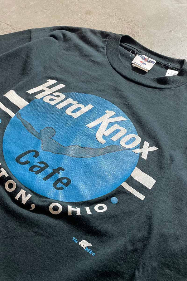 S/S HARD KNOX CAFÉ PRINT ADVERTISING T-SHIRT / BLACK [SIZE: L USED]