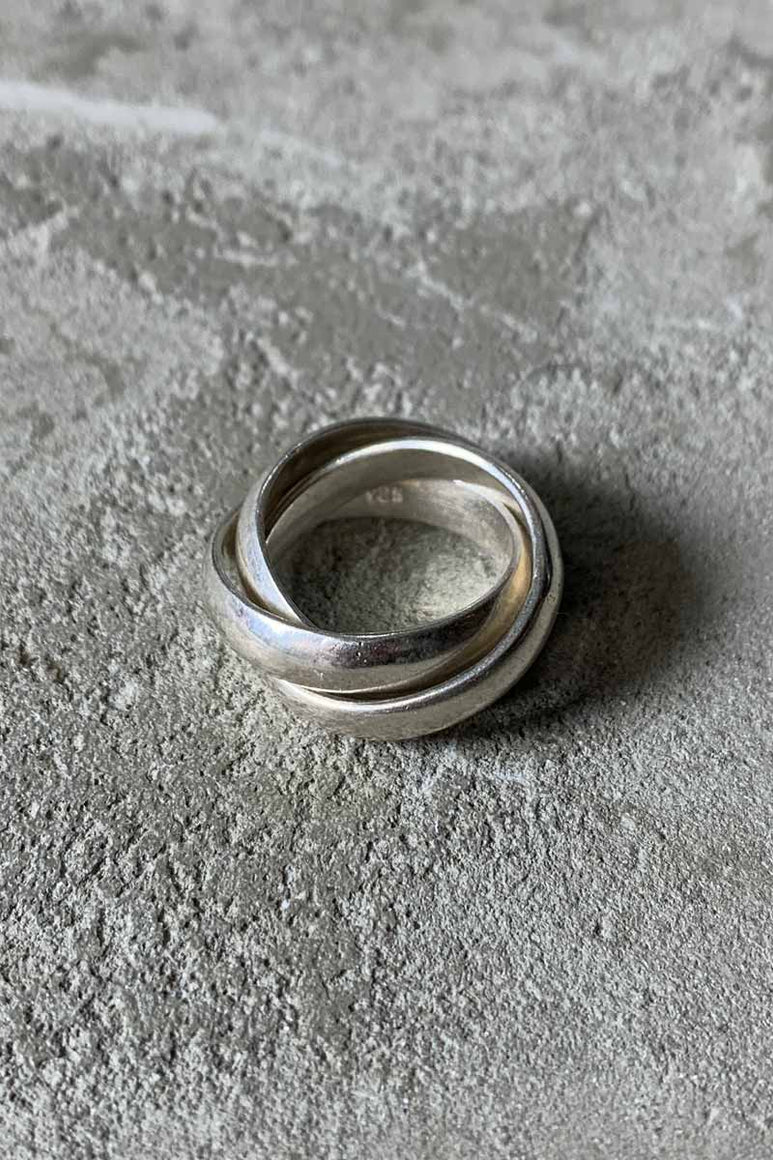 925 SILVER 3 RINGS [SIZE: 10号相当 USED]