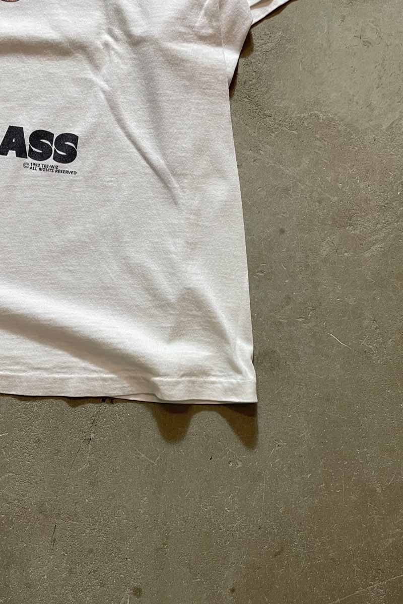 MADE IN USA 93'S S/S BILL CLINTON I DIDN'T VOTE FOR PRINT MESSAGE T-SHIRT / WHITE [SIZE: L USED]