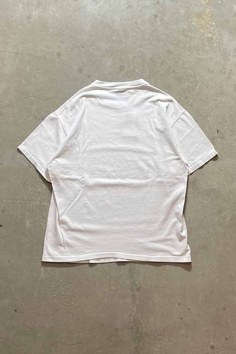 MADE IN USA 93'S S/S BILL CLINTON I DIDN'T VOTE FOR PRINT MESSAGE T-SHIRT / WHITE [SIZE: L USED]