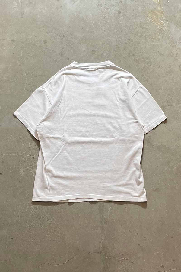 MADE IN USA 93'S S/S BILL CLINTON I DIDN'T VOTE FOR PRINT MESSAGE T-SHIRT / WHITE [SIZE: L USED]