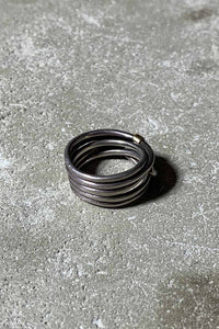 925 SILVER COIL RING W/14K GOLD [SIZE: 14.5号相当 USED]