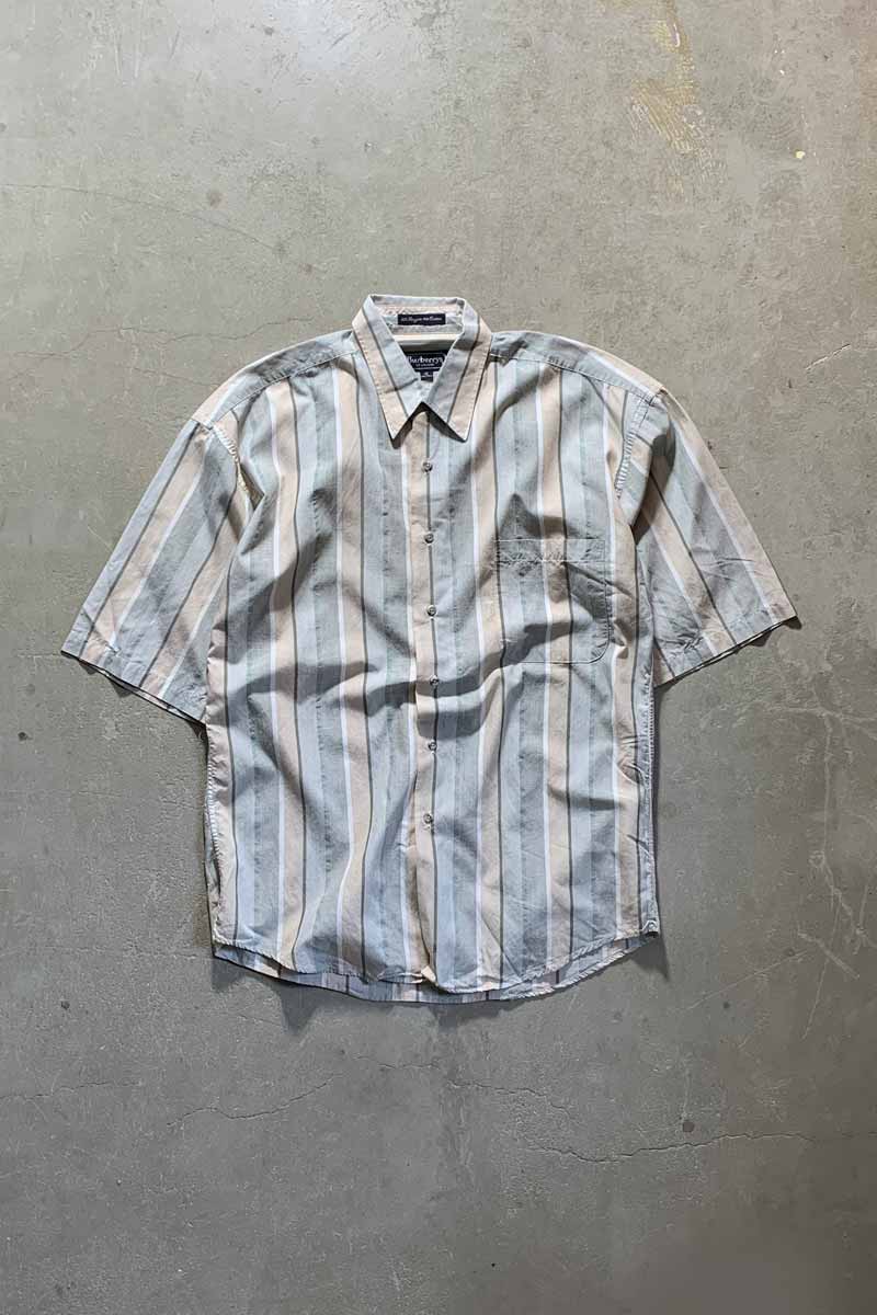 MADE IN USA 90'S S/S STRIPE SHIRT / MULTI [SIZE M USED]