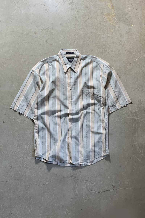 MADE IN USA 90'S S/S STRIPE SHIRT / MULTI [SIZE M USED]