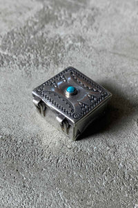 SILVER SMALL BOX W/TURQUOISE [SIZE: ONE SIZE USED]