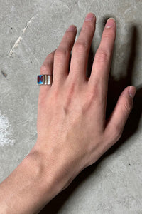 925 SILVER RING W/STONE / SILVER [SIZE: 11号相当 USED]