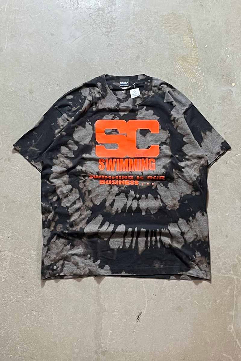 90'S SC SWIMMING TEE SHIRT / BLACK [SIZE: XL USED]