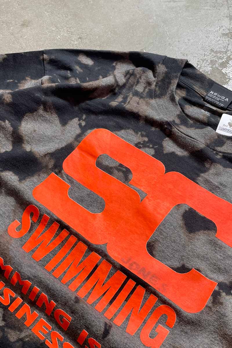 90'S SC SWIMMING TEE SHIRT / BLACK [SIZE: XL USED]