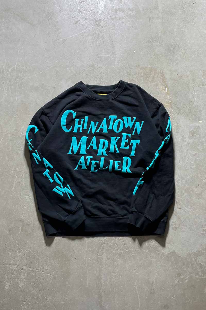 LOGO FORM PRINT SWEATSHIRT / BLACK [SIZE: L USED]
