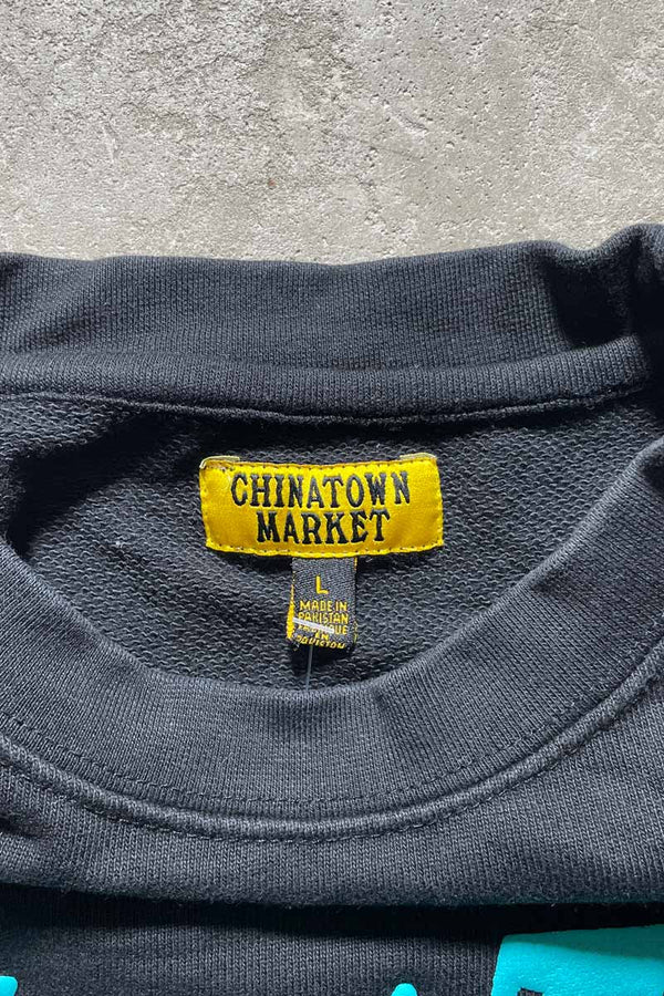 LOGO FORM PRINT SWEATSHIRT / BLACK [SIZE: L USED]