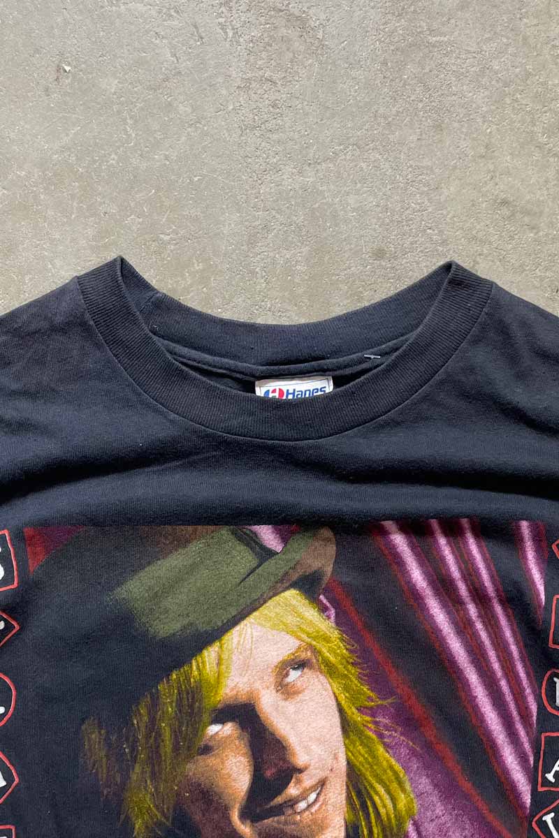 MADE IN USA 90'S S/S TOM PETTY AND THE HEARTBREAKERS PRINT BAND T-SHIRT / BLACK [SIZE: XL USED]