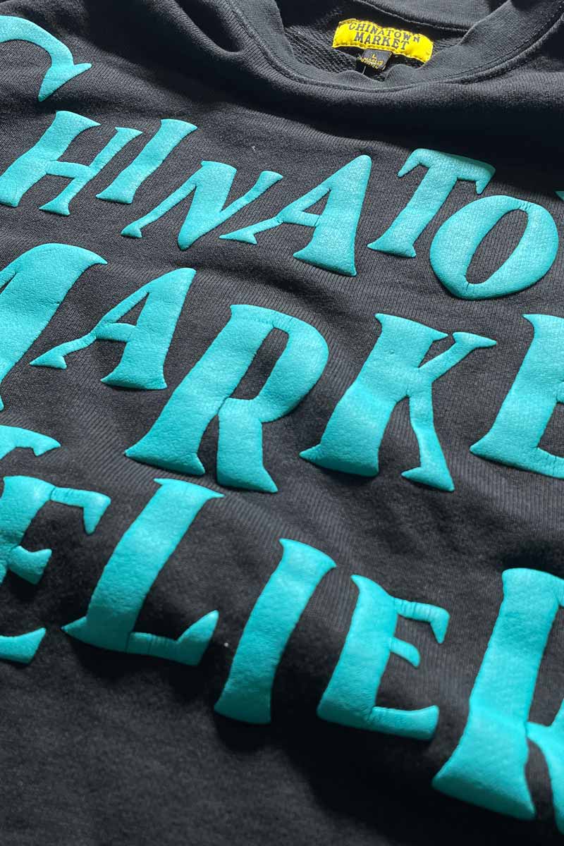 LOGO FORM PRINT SWEATSHIRT / BLACK [SIZE: L USED]