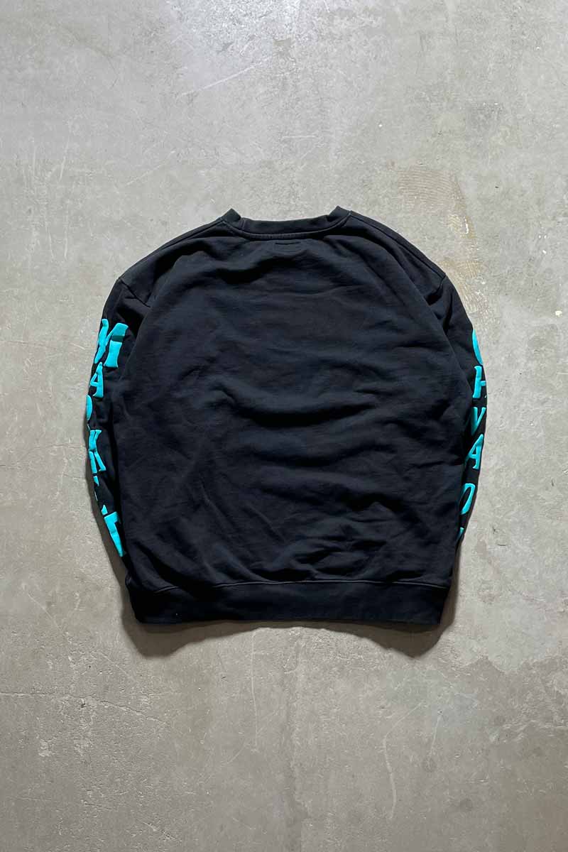 LOGO FORM PRINT SWEATSHIRT / BLACK [SIZE: L USED]