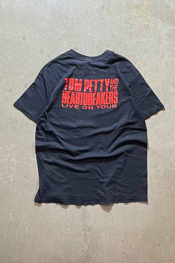 MADE IN USA 90'S S/S TOM PETTY AND THE HEARTBREAKERS PRINT BAND T-SHIRT / BLACK [SIZE: XL USED]