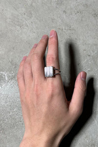 925 SILVER RING / SILVER [SIZE: 19号相当 USED]