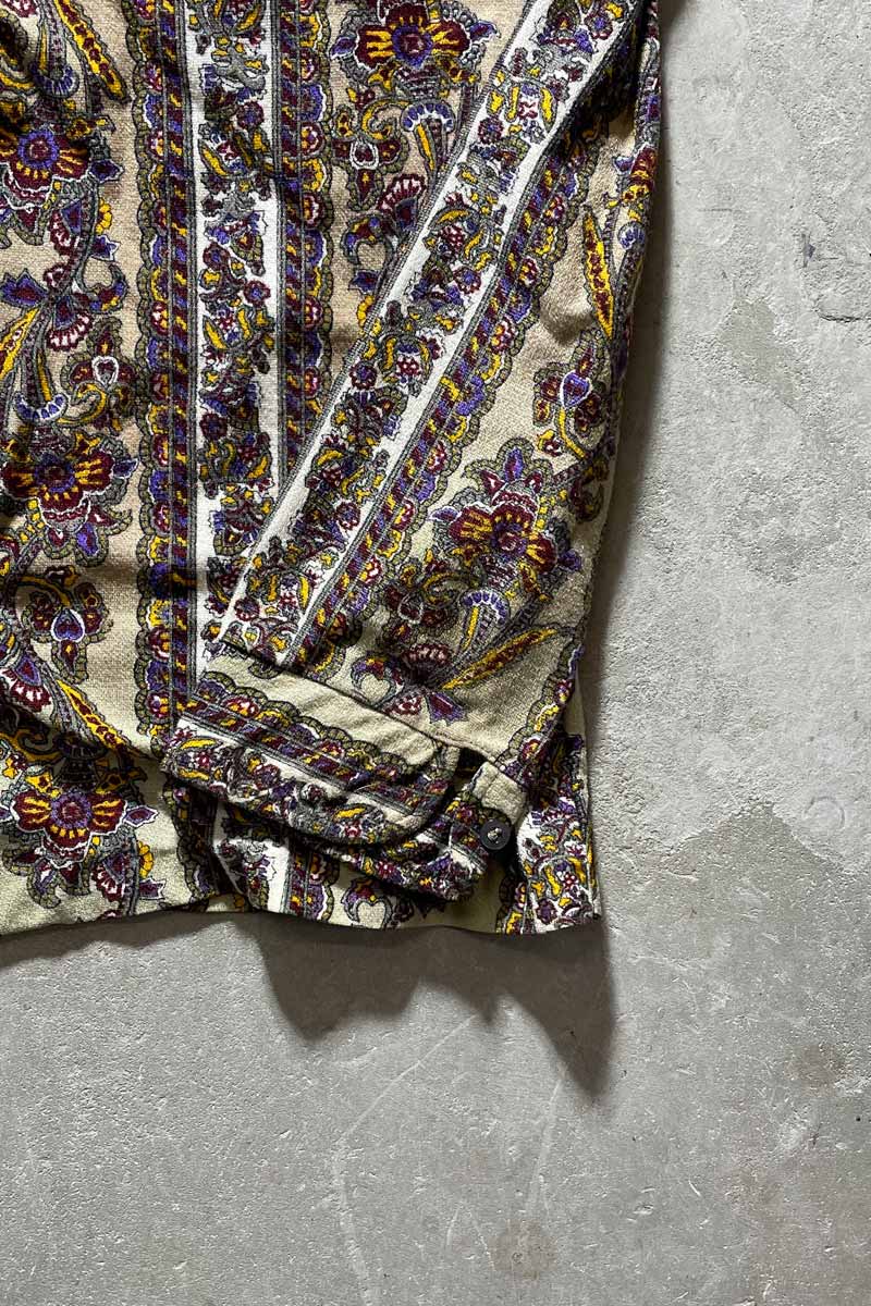 60-70'S L/S PAISLEY DESIGN SHIRT / MULTI [SIZE: M USED]