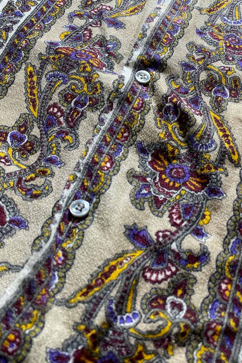 60-70'S L/S PAISLEY DESIGN SHIRT / MULTI [SIZE: M USED]