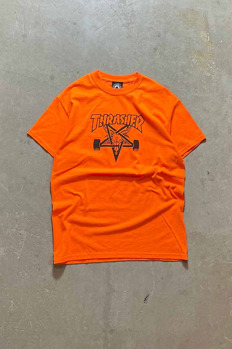 PENTAGRAM LOGO T-SHIRT / ORANGE [SIZE: M USED]