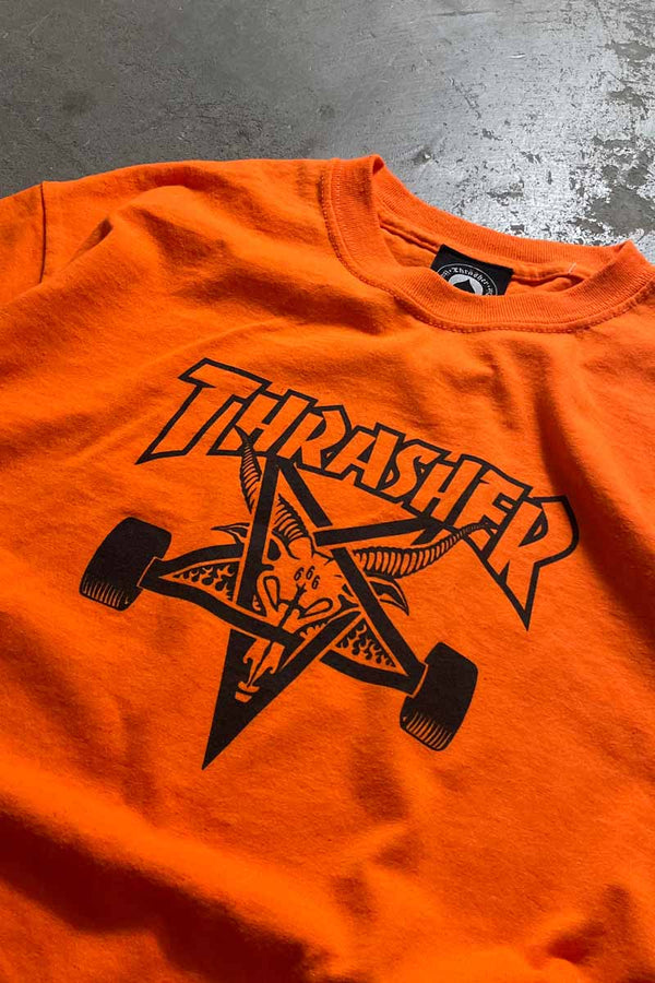PENTAGRAM LOGO T-SHIRT / ORANGE [SIZE: M USED]