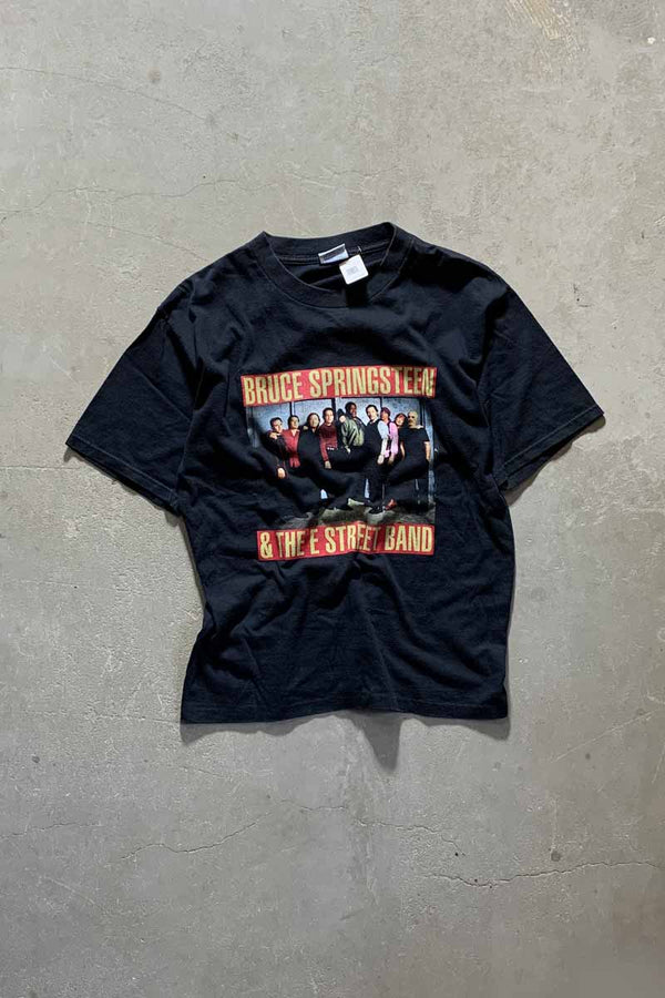 MADE IN USA '90s BRUCE SPRINGSTEEN PRINT TOUR BAND T-SHIRT / BLACK [SIZE: L USED]
