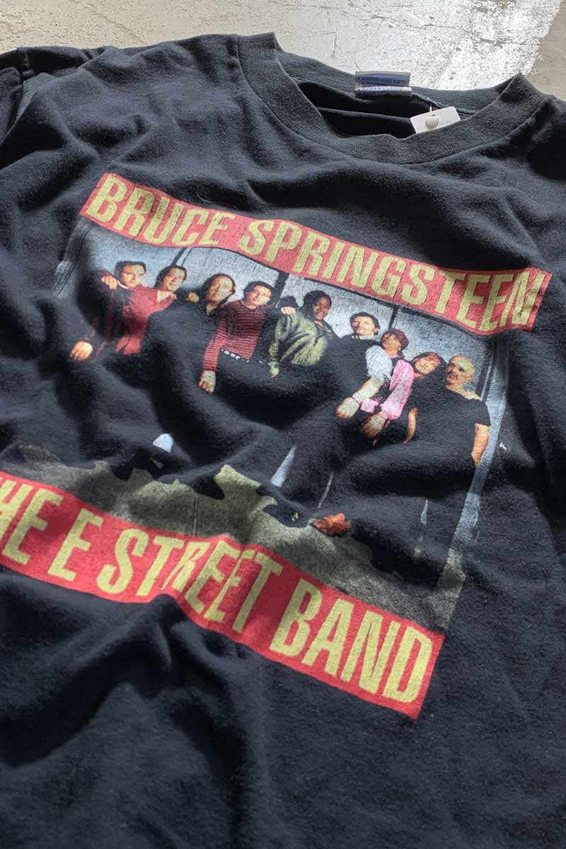 MADE IN USA 99'S BRUCE SPRINGSTEEN PRINT TOUR BAND T-SHIRT / BLACK [SIZE: L USED]