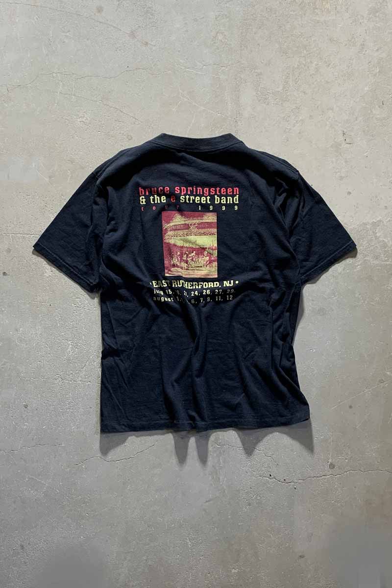 MADE IN USA 99'S BRUCE SPRINGSTEEN PRINT TOUR BAND T-SHIRT / BLACK [SIZE: L USED]