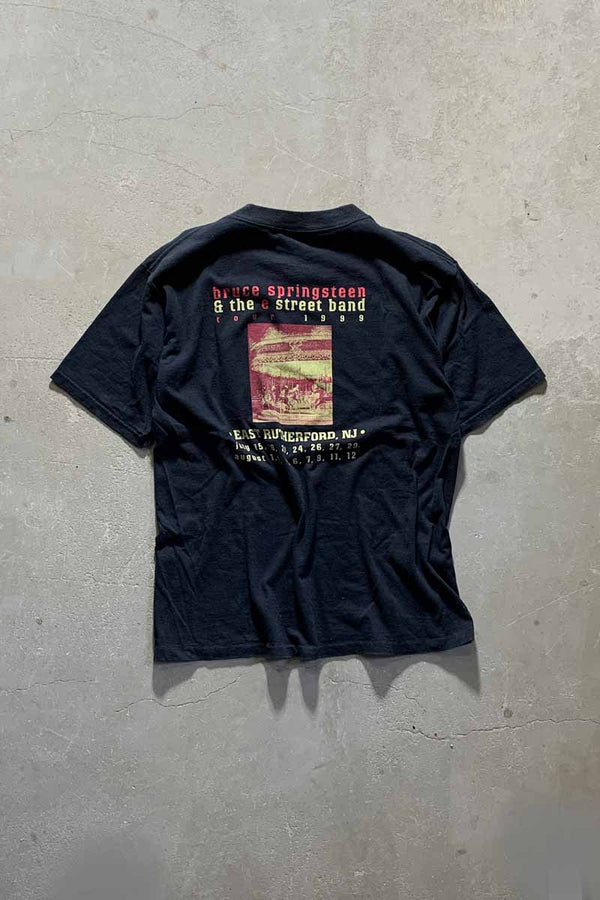 MADE IN USA '90s BRUCE SPRINGSTEEN PRINT TOUR BAND T-SHIRT / BLACK [SIZE: L USED]