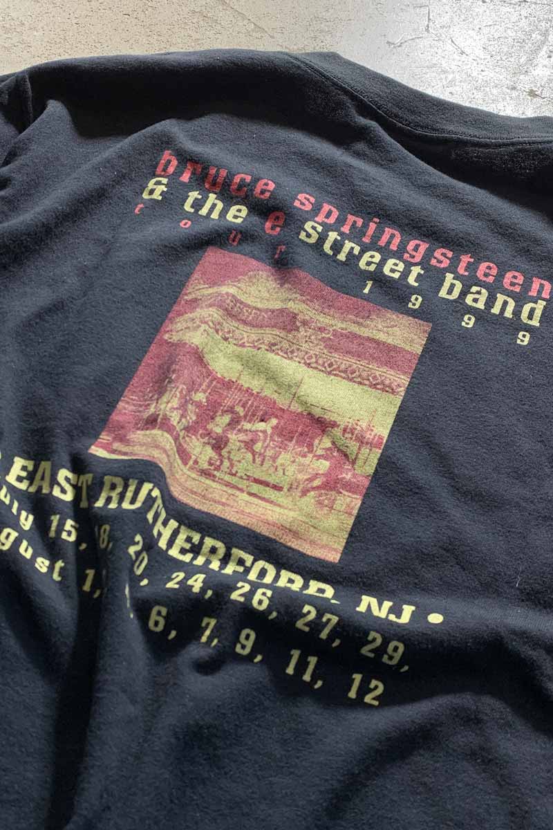 MADE IN USA 99'S BRUCE SPRINGSTEEN PRINT TOUR BAND T-SHIRT / BLACK [SIZE: L USED]