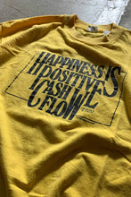 画像をギャラリービューアに読み込む, MADE IN USA 80&#39;S HAPPINESS IS POSITIVE CASH FLOW GRAPHIC T-SHIRT/ YELLOW [SIZE: S USED]
