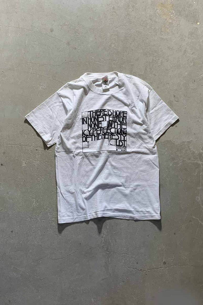 90'S CHARLES.R.MACKINTOSH PRINT ART T-SHIRT/ WHITE [SIZE: L USED]