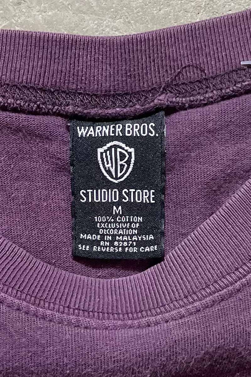 MADE IN USA 90'S CROSSWORDS POCKET T-SHIRT / DUSTY PURPLE [SIZE: M USED]
