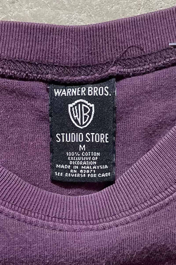 MADE IN USA 90'S CROSSWORDS POCKET T-SHIRT / DUSTY PURPLE [SIZE: M USED]