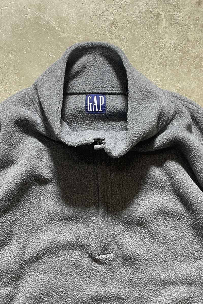 90'S HALF-ZIP FLEECE JACKET/ GRAY [SIZE: L USED]