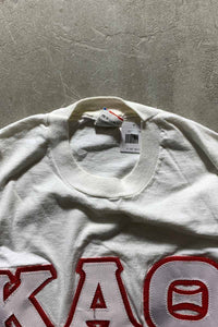 MADE IN USA 80-90'S KAO PATCH T-SHIRT/ WHITE [SIZE: L USED]
