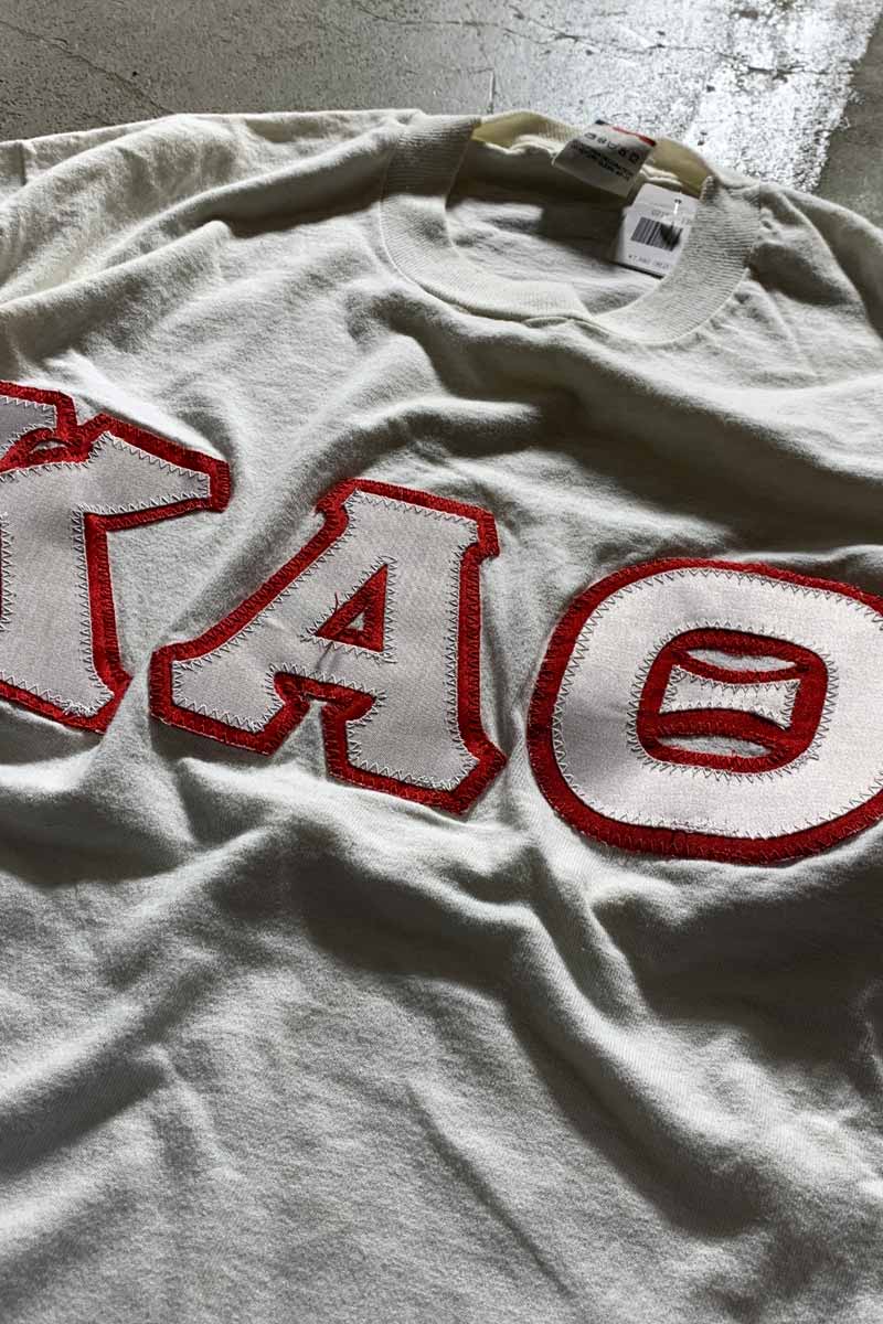 MADE IN USA 80s-90s KAO PATCH T-SHIRT/ WHITE [SIZE: L USED]