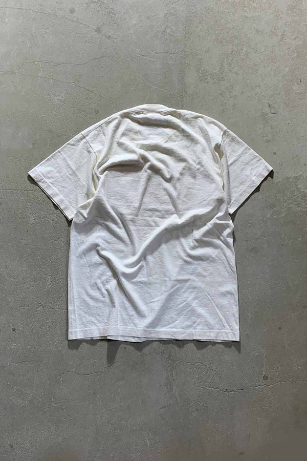 MADE IN USA 80s-90s KAO PATCH T-SHIRT/ WHITE [SIZE: L USED]