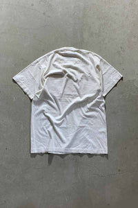 MADE IN USA 80-90'S KAO PATCH T-SHIRT/ WHITE [SIZE: L USED]