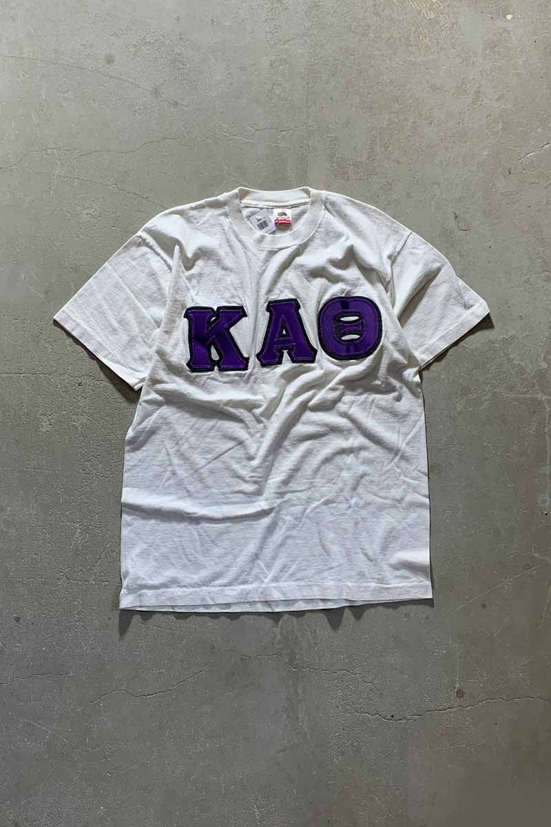MADE IN USA 80-90'S KAO PATCH T-SHIRT/ PURPLE [SIZE: L USED]