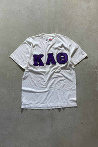 MADE IN USA 80-90'S KAO PATCH T-SHIRT/ PURPLE [SIZE: L USED]
