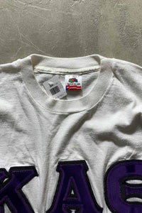 MADE IN USA 80-90'S KAO PATCH T-SHIRT/ PURPLE [SIZE: L USED]