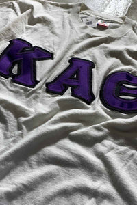 MADE IN USA 80-90'S KAO PATCH T-SHIRT/ PURPLE [SIZE: L USED]