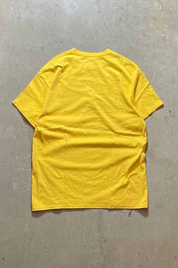 S/S LOGO PRINT T-SHIRT / YELLOW [SIZE: L USED]