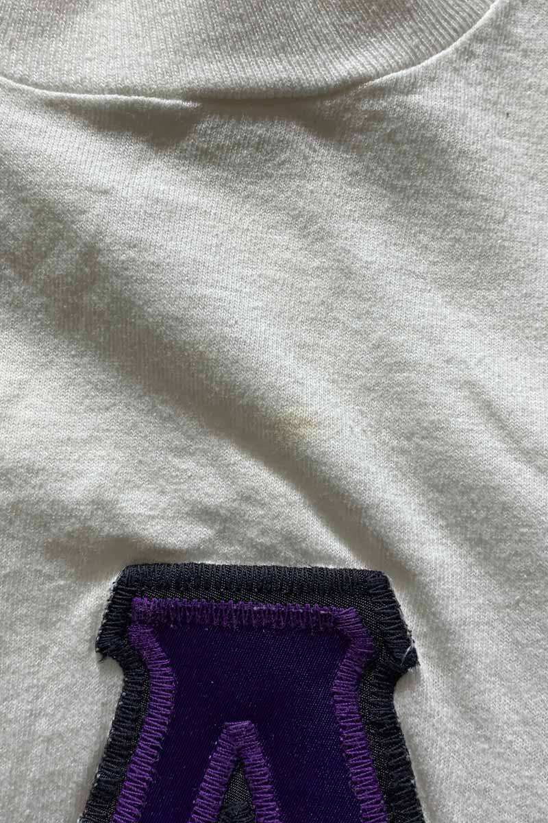 MADE IN USA 80-90'S KAO PATCH T-SHIRT/ PURPLE [SIZE: L USED]