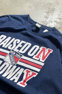 NY RANGERS RAISED ON BROADWAY T-SHIRT / NAVY [SIZE: XL USED]